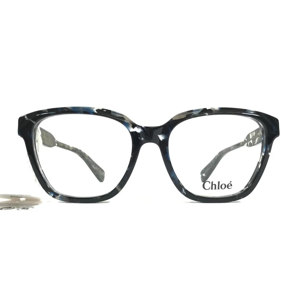 Chloe Eyeglasses Frame CH0265O 004 DEEP BLUE Tortoise Cat Eye Full Rim 54-18-145